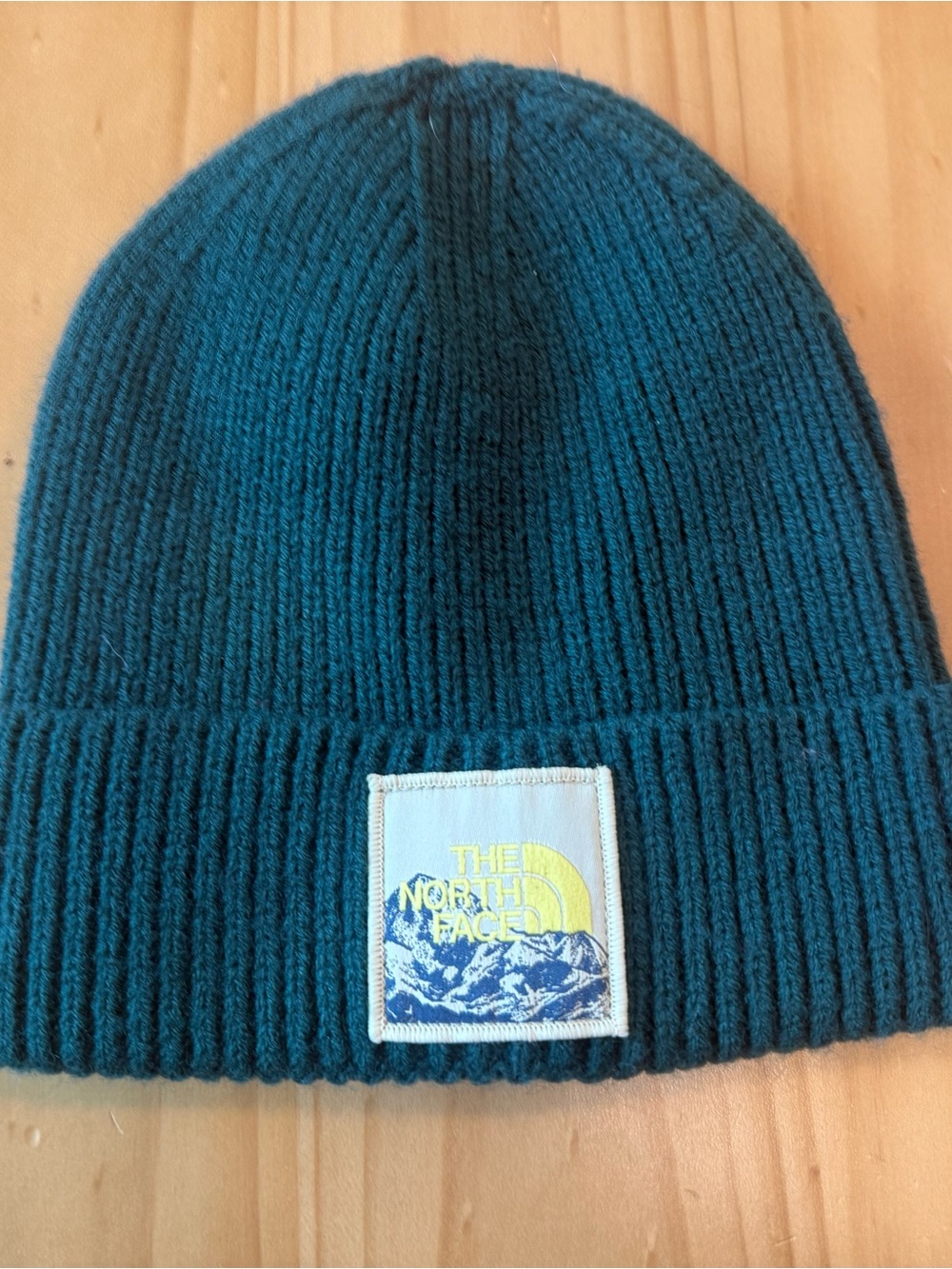 The North Face Teal Rib Knit Kids Beanie